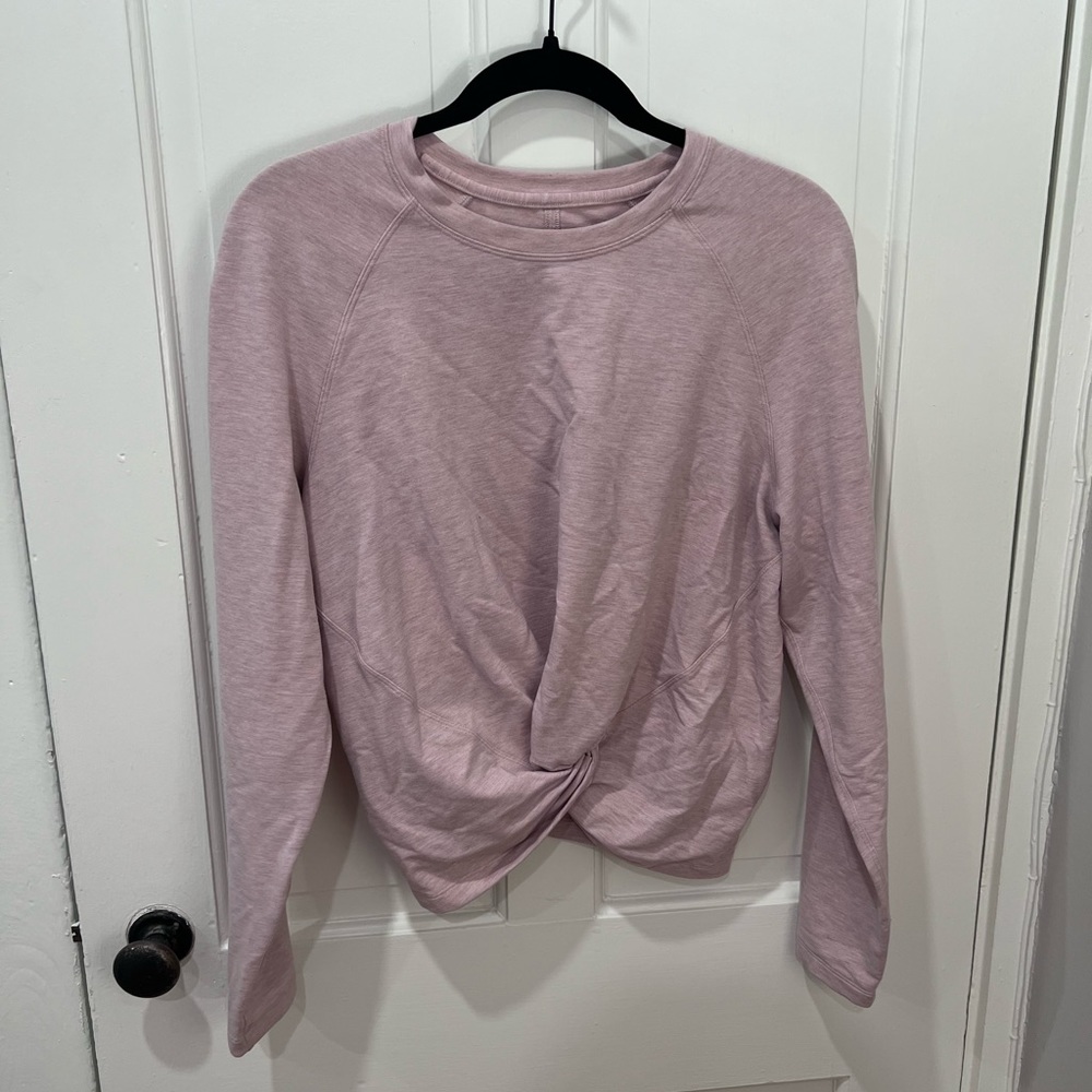 Lululemon light pink twist front sweatshirt